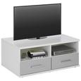 TV-Element in Weiß/Hellgrau - Hellgrau/Alufarben, Holzwerkstoff/Kunststoff (92/40/59cm) - Modern Living TV-Element in Weiß/Hellgrau - Hellgrau/Alufarben, Holzwerkstoff/Kunststoff (92/40/59cm) - Modern Living