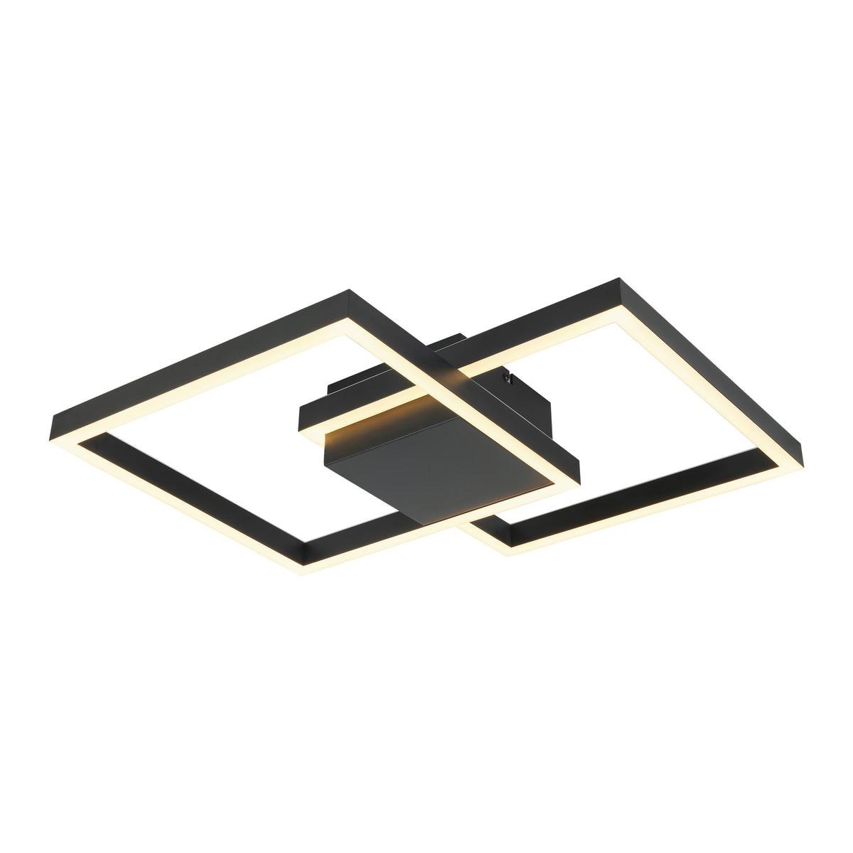 LAMPA SUFITOWA LED JAYDEN - czarny, Modern, tworzywo sztuczne/metal (74/51/9cm) - Bessagi Home