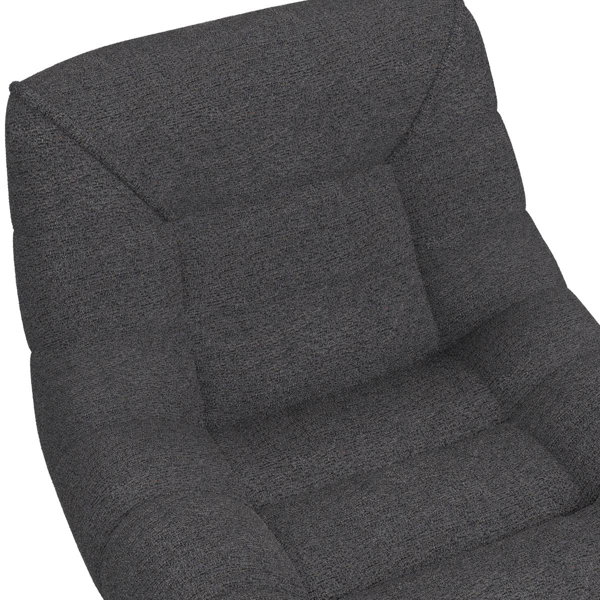 Sessel Lorena Bouclé Schwarz - Schwarz, MODERN, Textil/Metall (101/83/95cm) - Bessagi Home