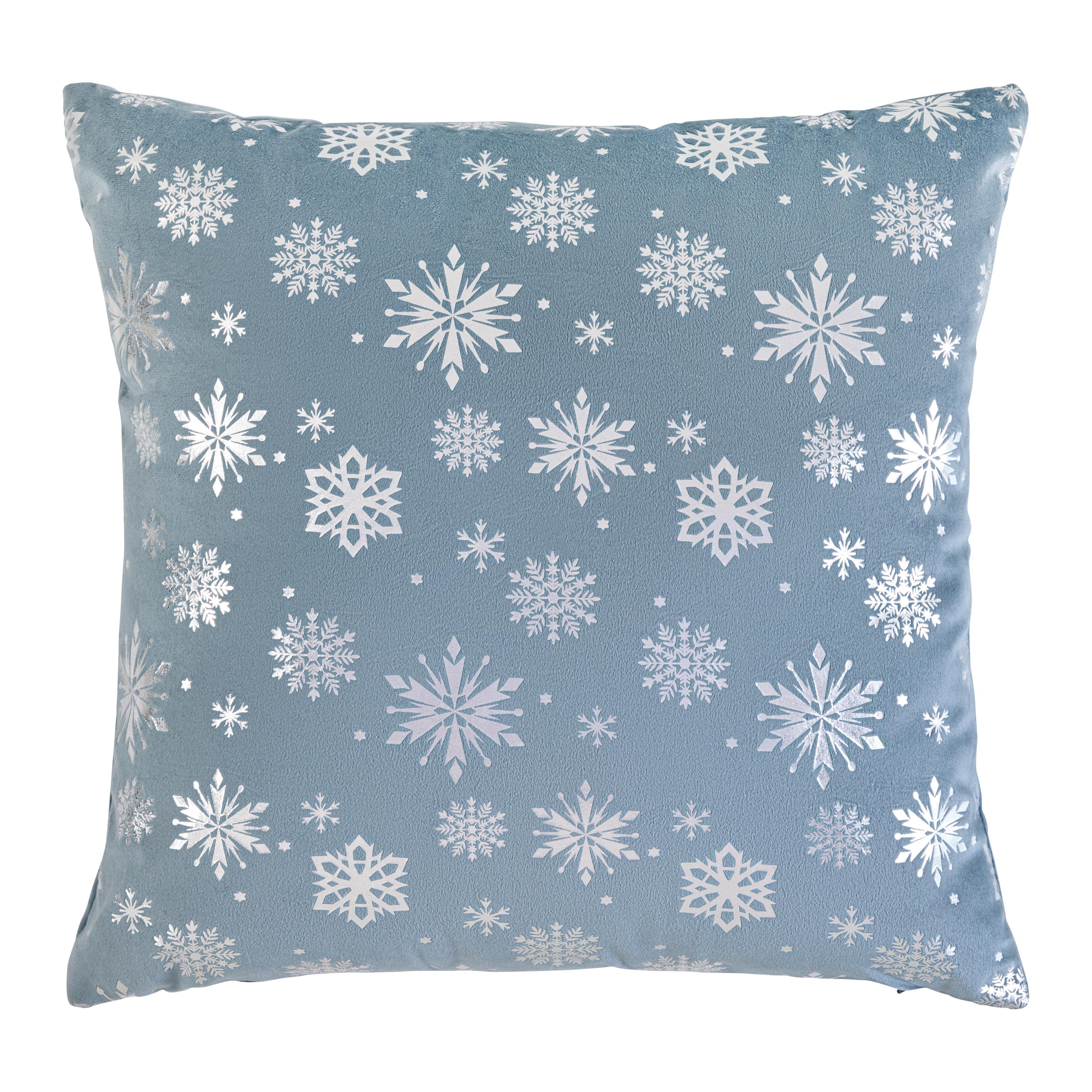 Díszpárna Snowflake 45/45 - jadezöld/ezüstszínű, textil (45/45cm) - Mömax