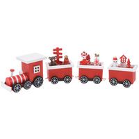 Božićna Figura Polar - bijela/crvena, Basics, drvni materijal/drvo (25/6,5/3cm)