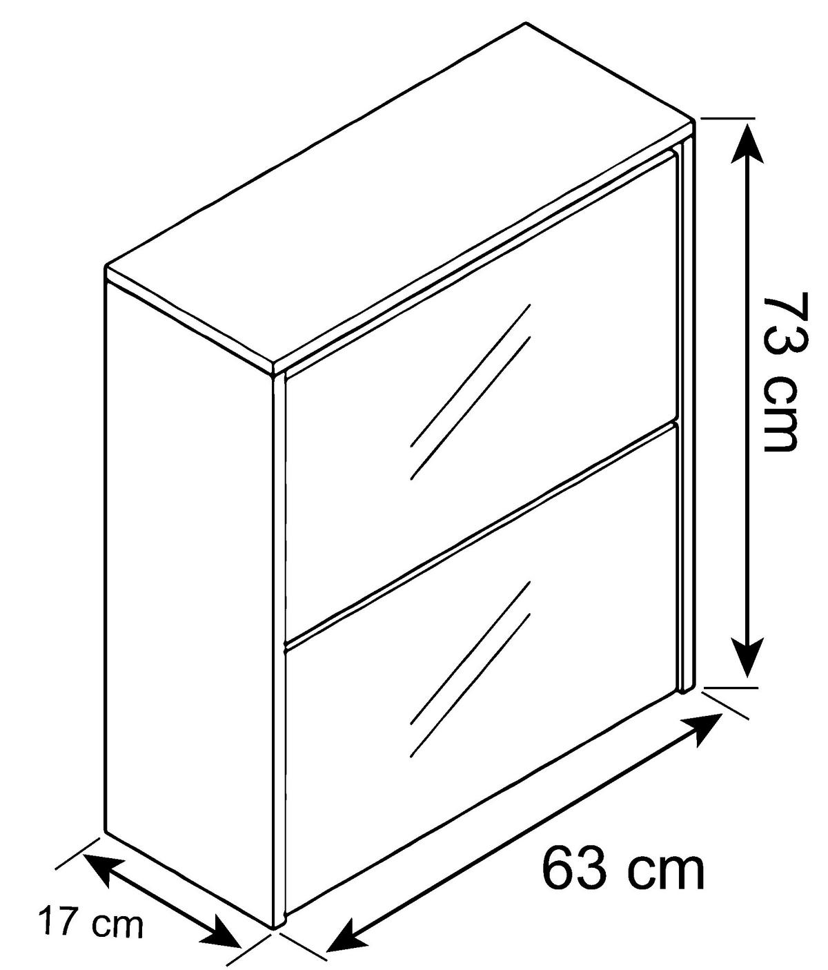Schuhkipper Stido L Honigeiche/Weiß - Honigeiche, KONVENTIONELL, Holzwerkstoff (63/73/17cm) - MID.YOU