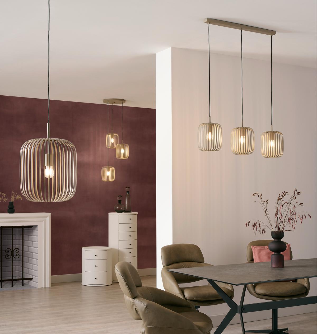 LAMPA WISZĄCA 900496 ROMAZZINA - kolor piaskowy, Design, metal (32,5/110cm) - Eglo