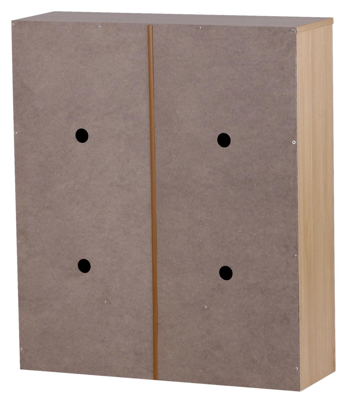 Schuhkipper Sarah ca. 75x87x24cm Buchefarben - Silberfarben/Buchefarben, KONVENTIONELL, Holzwerkstoff/Kunststoff (75/87/24cm) - MID.YOU