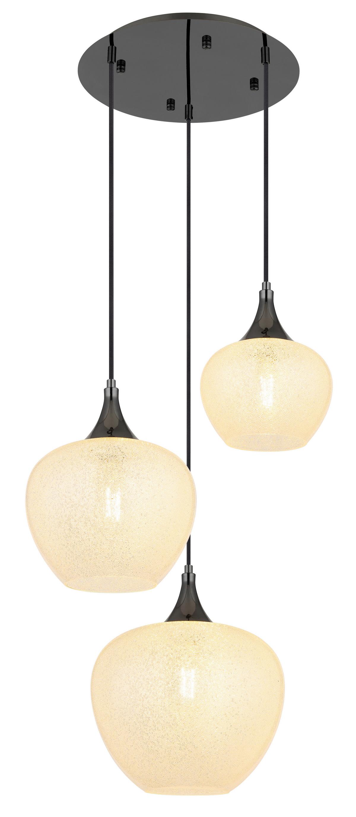 HÄNGELEUCHTE 15548-3HK - Klar/Chromfarben, Konventionell, Glas/Kunststoff (49/120cm) - Globo