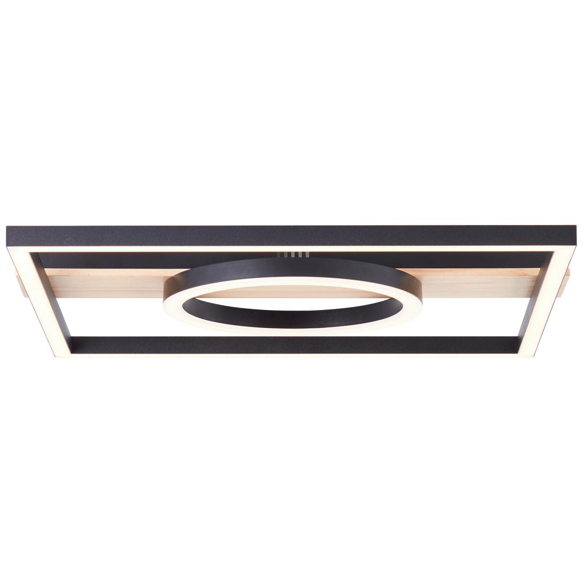 LED-Paneel Maureen Braun/Schwarz max. 24 Watt - Schwarz/Braun, Design, Holz/Kunststoff (5/42/40cm) - Brilliant