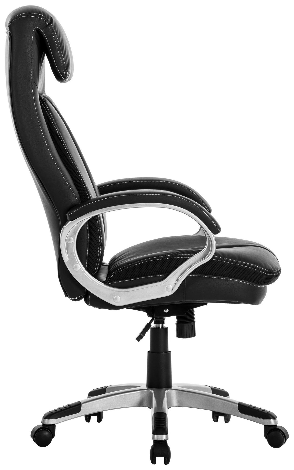 Uredska Stolica Graz - crna, Moderno, tekstil/plastika (68/124/79cm) - Modern Living