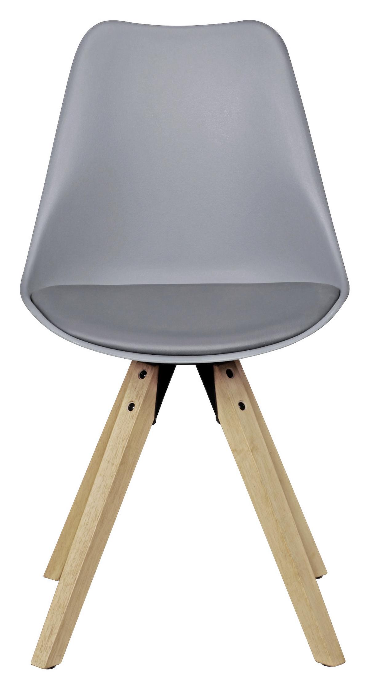 Set Stolov Lima - siva/barve hrasta, Design, umetna masa/tekstil (48/89/48cm) - MID.YOU