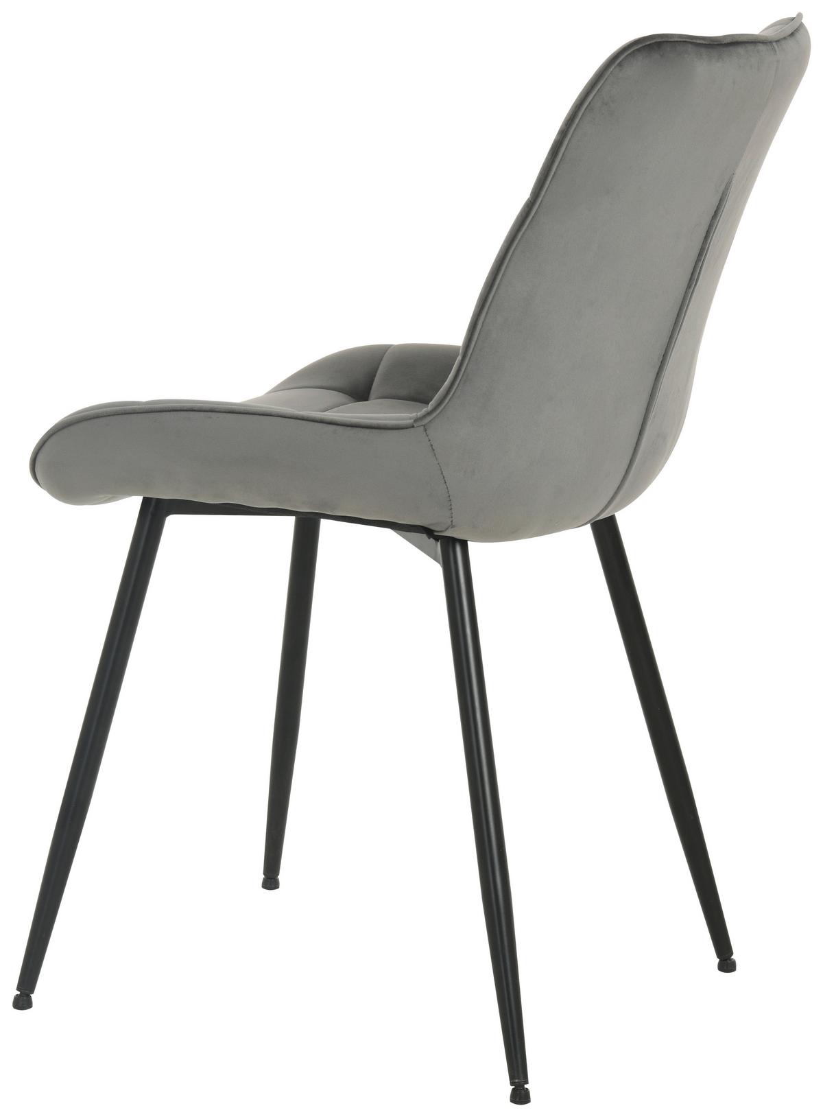 KRZESŁO RAVENNA - czarny/szary, Modern, metal/drewno (49/85/61cm) - MID.YOU