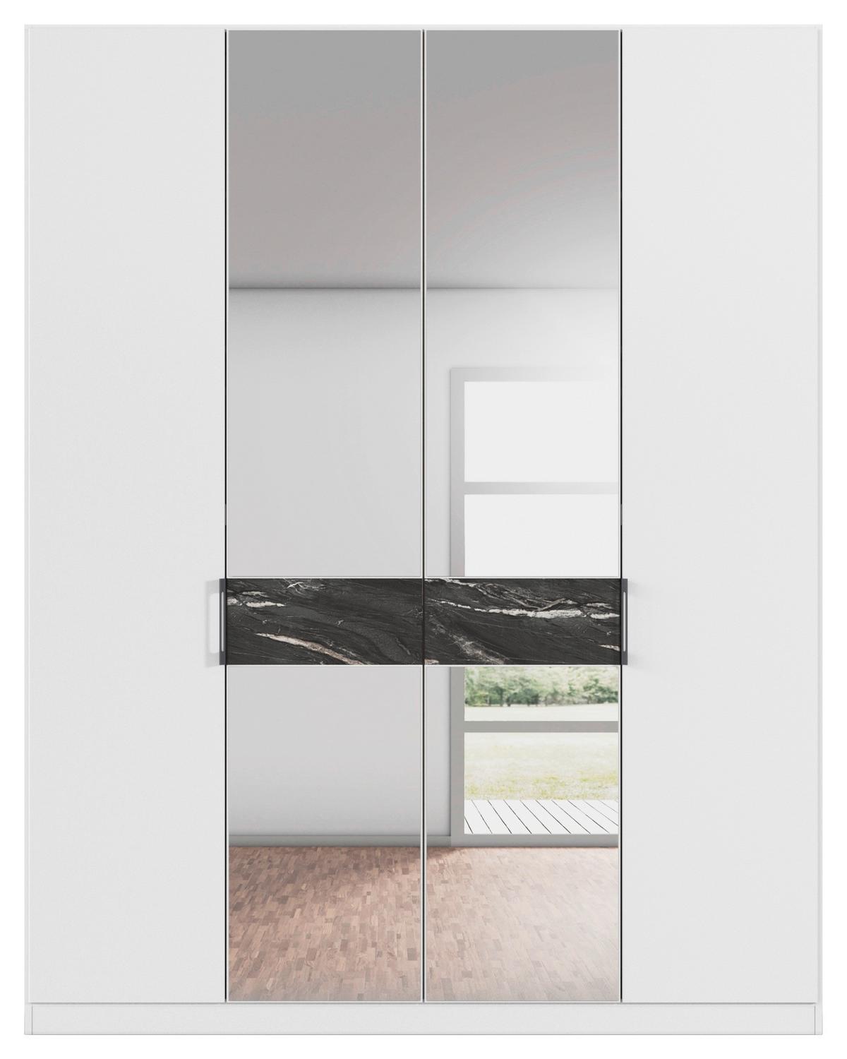 DULAP USI ROTATIVE VERSITY-D - argintiu/alb, Trend, material pe bază de lemn (181/229/54cm) - James Wood