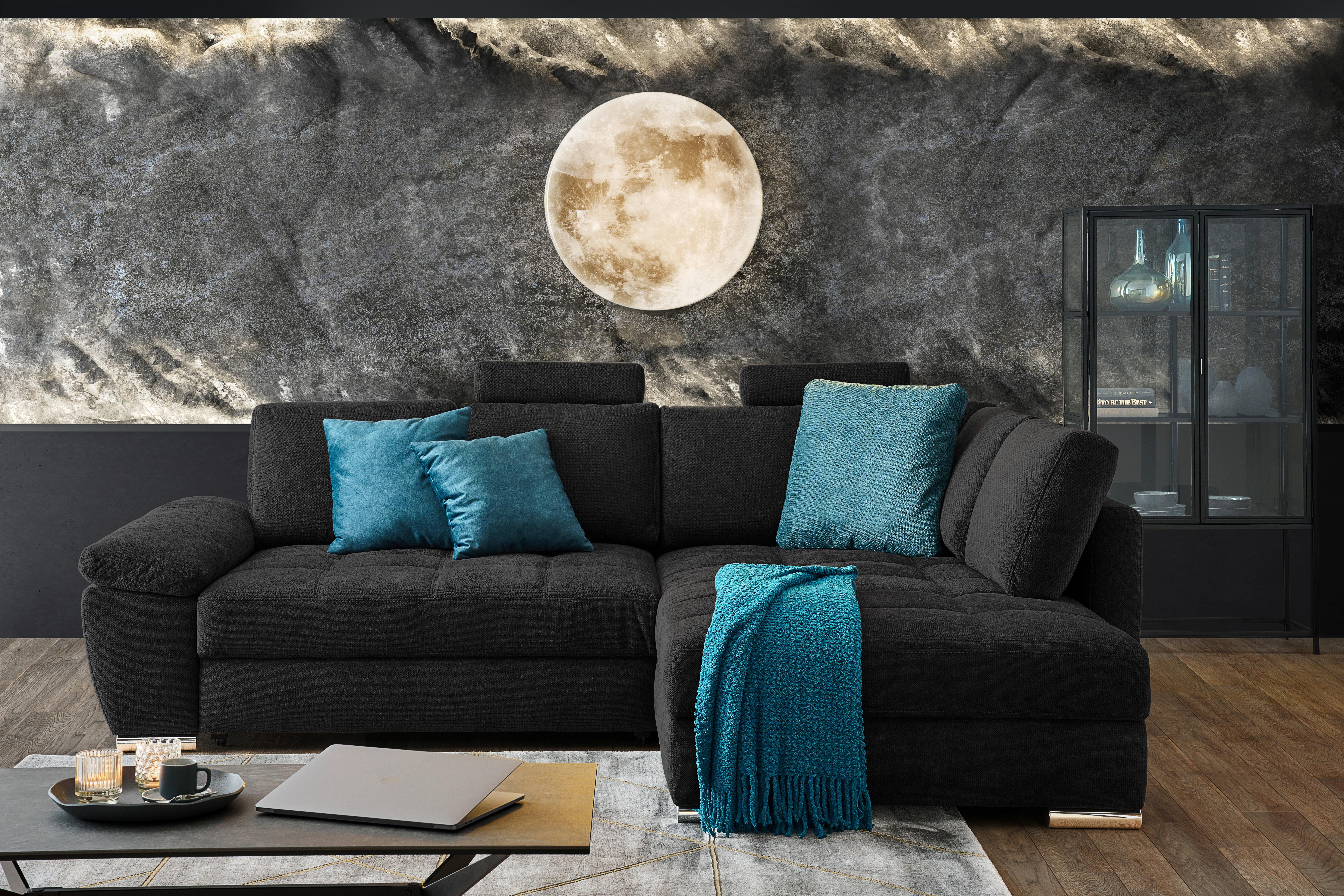 ZAGŁÓWEK GOODNIGHT DE LUXE - antracytowy/czarny, Design, tkanina (52/14cm) - Carryhome