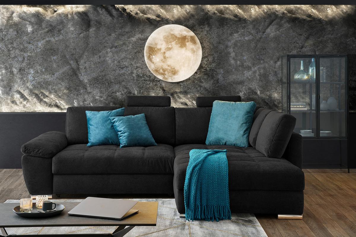 ZAGŁÓWEK GOODNIGHT DE LUXE - antracytowy/czarny, Design, tkanina (52/14cm) - Carryhome