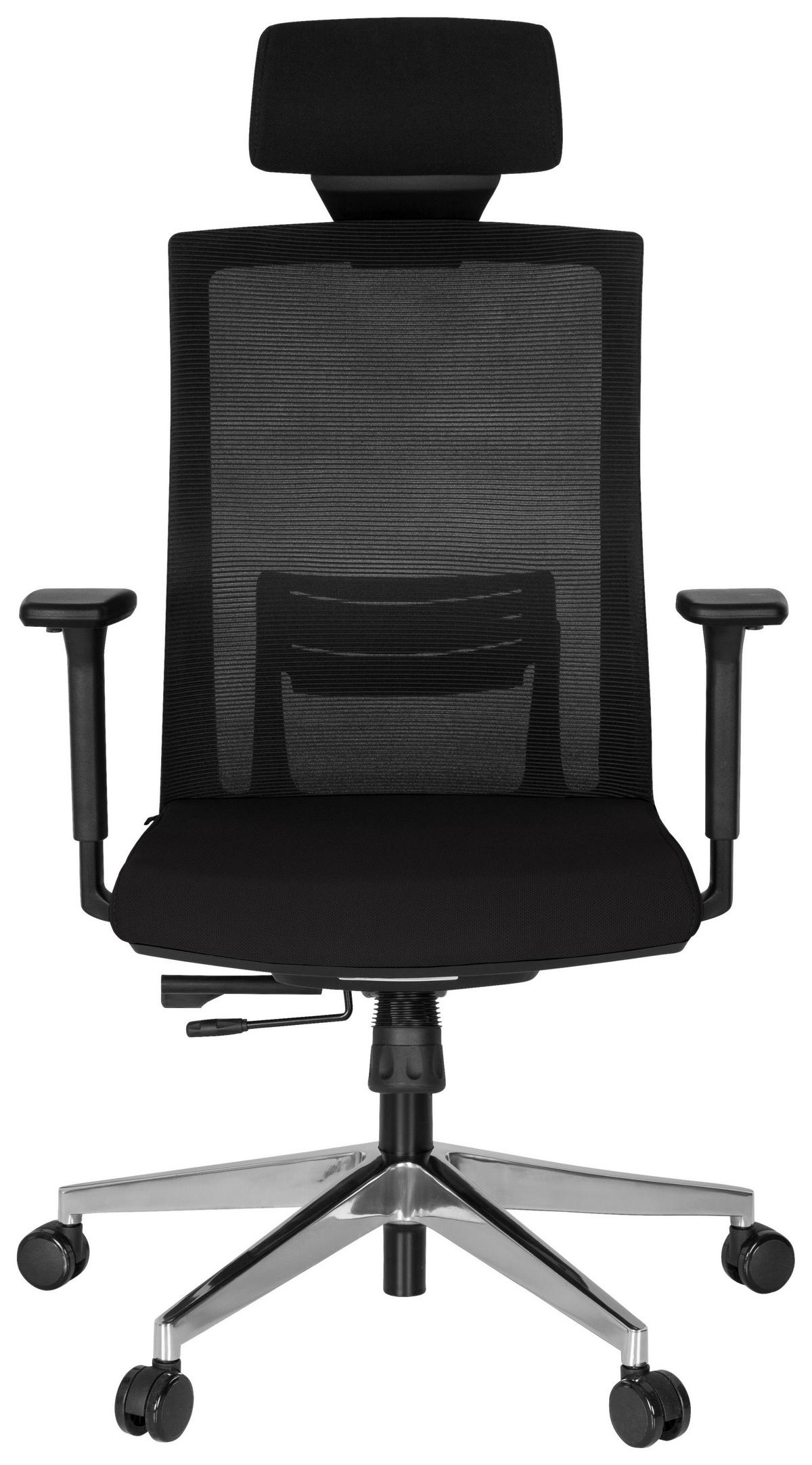 Pisarniški Stol Captiva, Črna - črna/barve aluminija, Moderno, kovina/umetna masa (68/131/63cm) - MID.YOU
