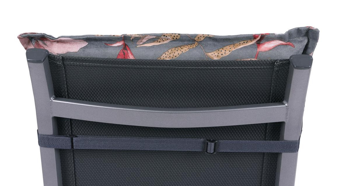 Sesselauflagenset Anthrazit/Braun/Rosa, 2-teilig - Anthrazit/Braun, Basics, Textil (50/7/120cm)