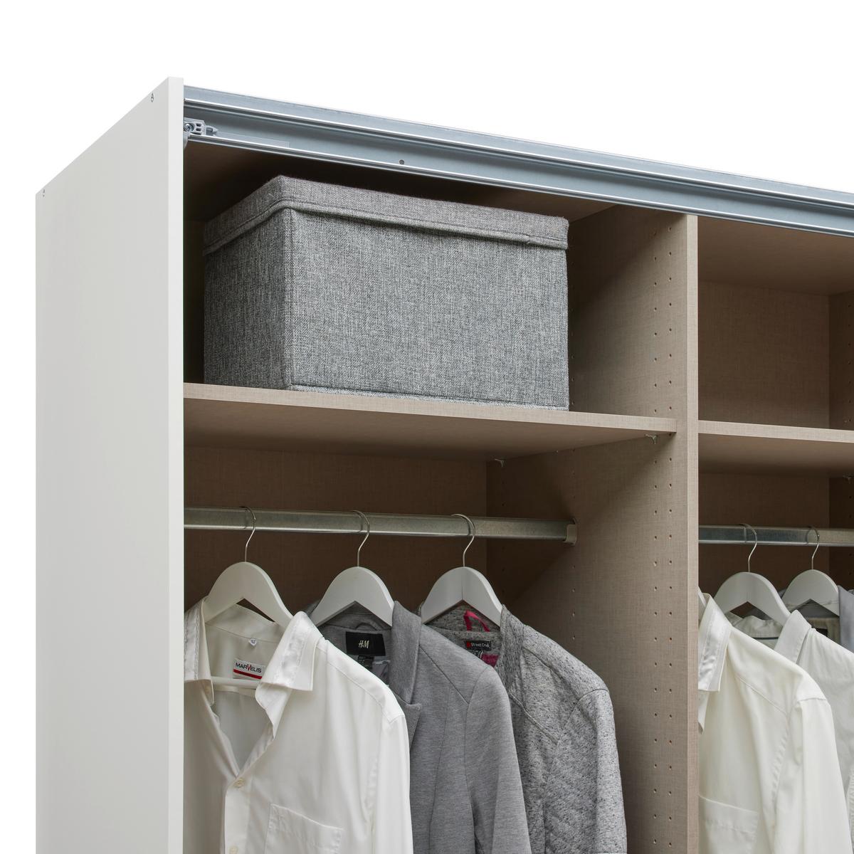 Ormar S Kliznim Vratima Quadra - bijela/boje aluminija, Konvencionalno, drvni materijal/metal (136/229/57cm) - Modern Living