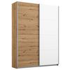 Ormar S Kliznim Vratima Subito - bijela/hrast Artisan, Moderno, drvni materijal/metal (136/197/61cm) - Modern Living