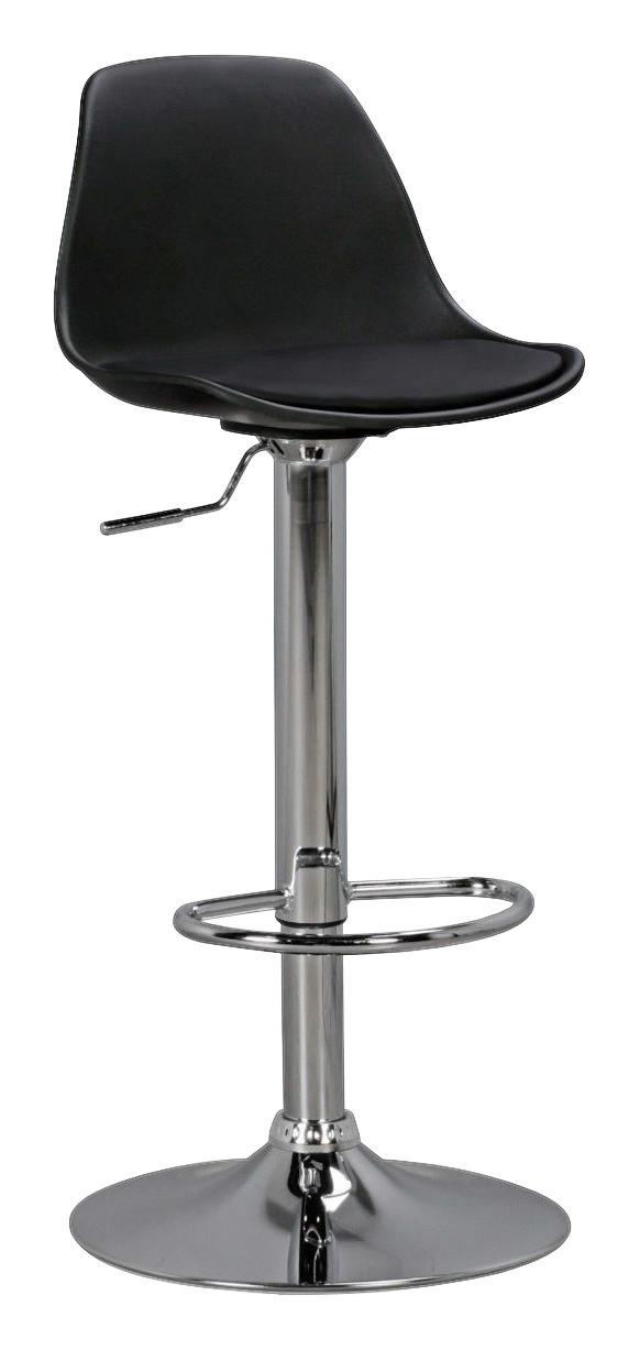 Barski Stol Korsika - barve kroma/črna, Moderno, kovina/umetna masa (40/104/40cm) - MID.YOU