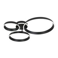 LED-Deckenleuchte Star Schwarz matt max. 42 Watt - Schwarz, MODERN, Kunststoff/Metall (64,5/74,5/14cm) - Mömax