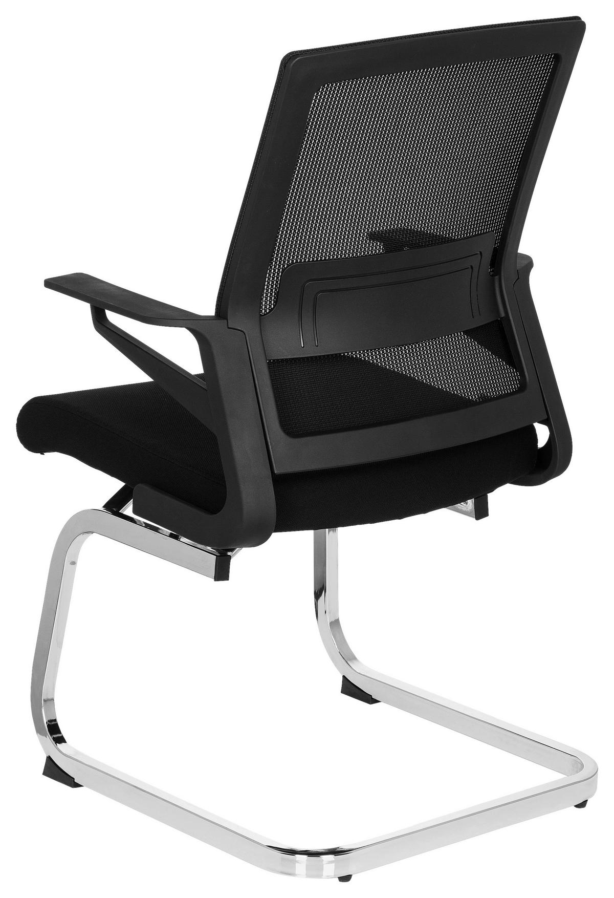 Konferenčni Stol Inventor V, Črna - barve kroma/črna, Moderno, kovina/umetna masa (59/95/54cm) - MID.YOU