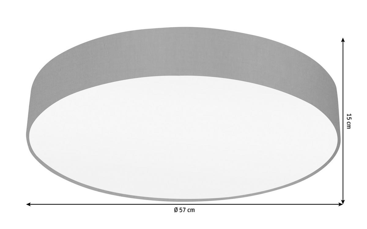 LAMPA SUFITOWA 97612 PASTERI - biały/taupe, Basics, metal/tkanina (57/15cm) - Eglo