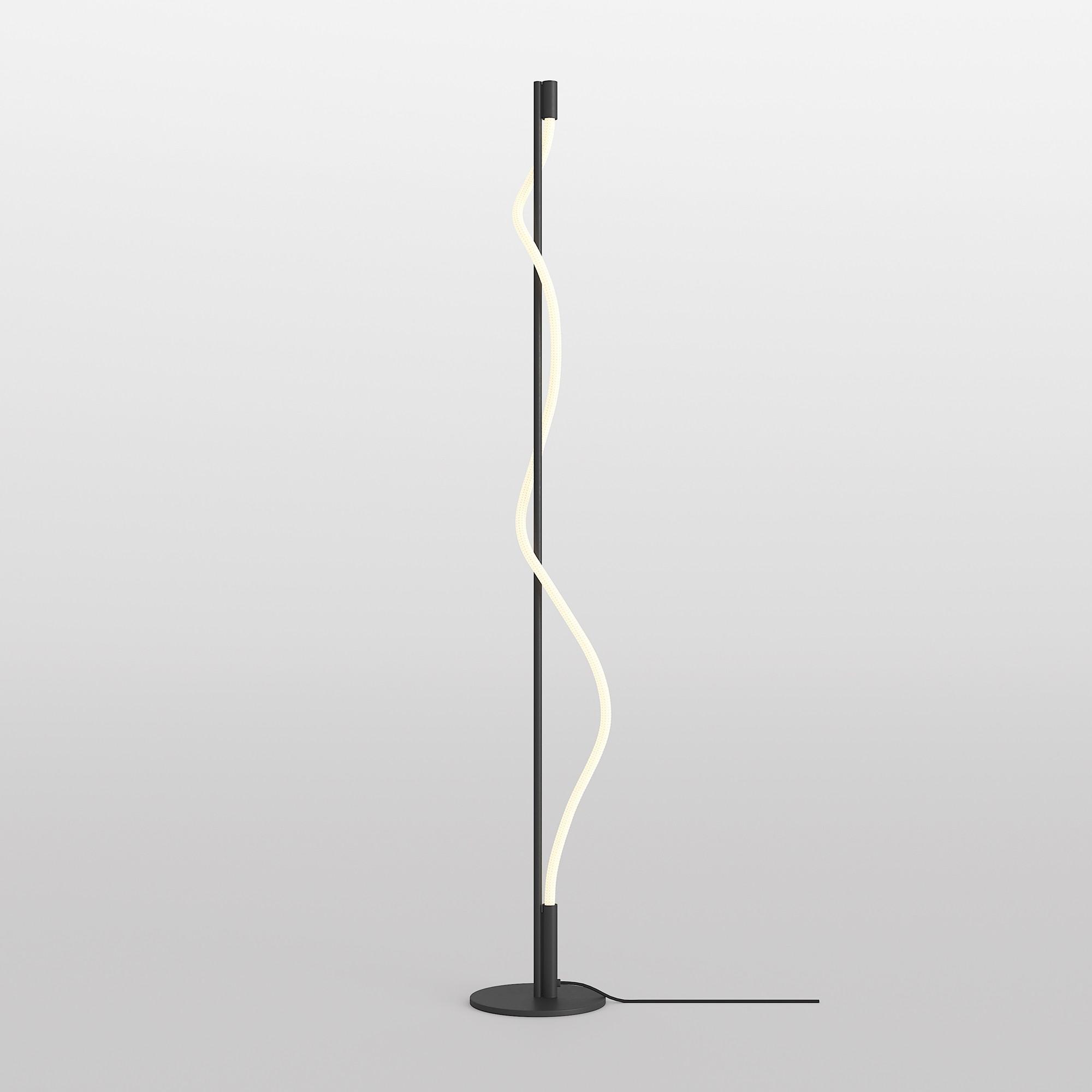 Stehleuchte Tau Schwarz/Weiß max. 15 Watt - Schwarz/Weiß, Trend, Metall (22/150cm) - MAYTONI