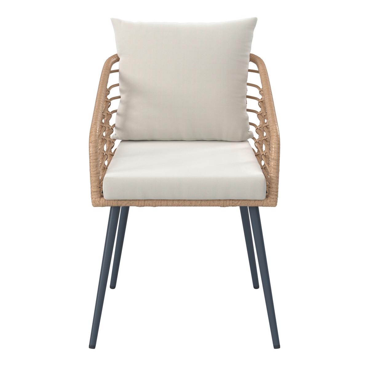 BALKONSET LENI 1 - Beige/Schwarz, Modern, Glas/Kunststoff (56/62/72cm) - Mömax