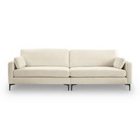 Viersitzer-Sofa Venti Creme - Creme/Schwarz, Basics, Holz/Textil (286/92/97cm) - MID.YOU