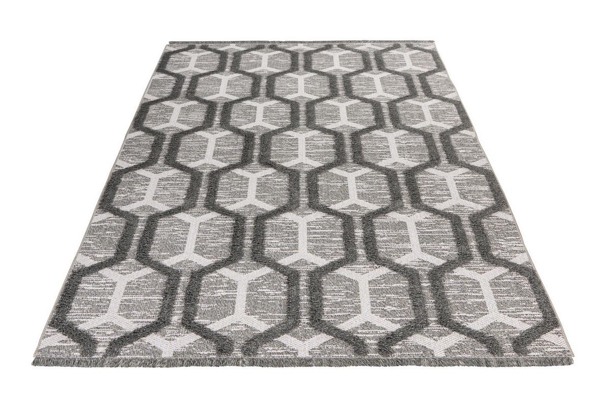 FLACHWEBETEPPICH MY NOMAD - Weiss/Grau, Design, Textil (200/290cm) - Novel