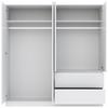 KLEERKAST BASIT - Wit, Konventionell, Houtcomposiet (195/206/57cm) - Mömax