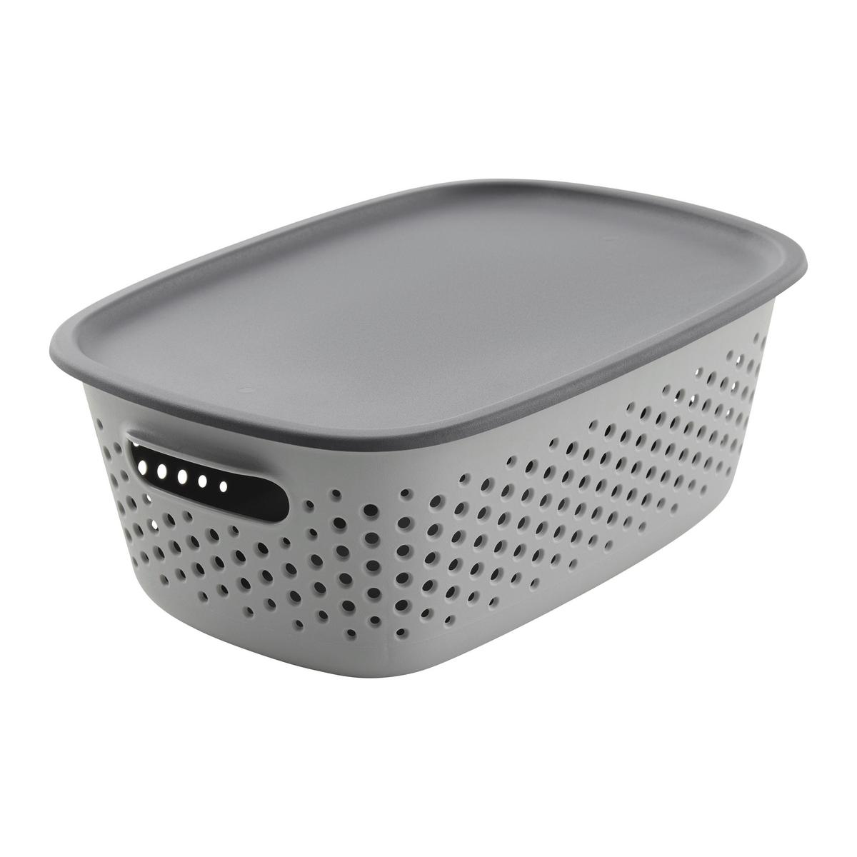 Coșuleț pentru depozitare Maja - cca. 3,5L - gri, Modern, plastic (28/19,5/10,5cm) - Mömax