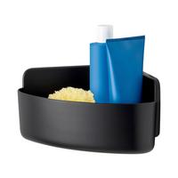 KOSZYK PRYSZNICOWY LAVAA - czarny, Basics, tworzywo sztuczne (20/12/20cm) - Tesa