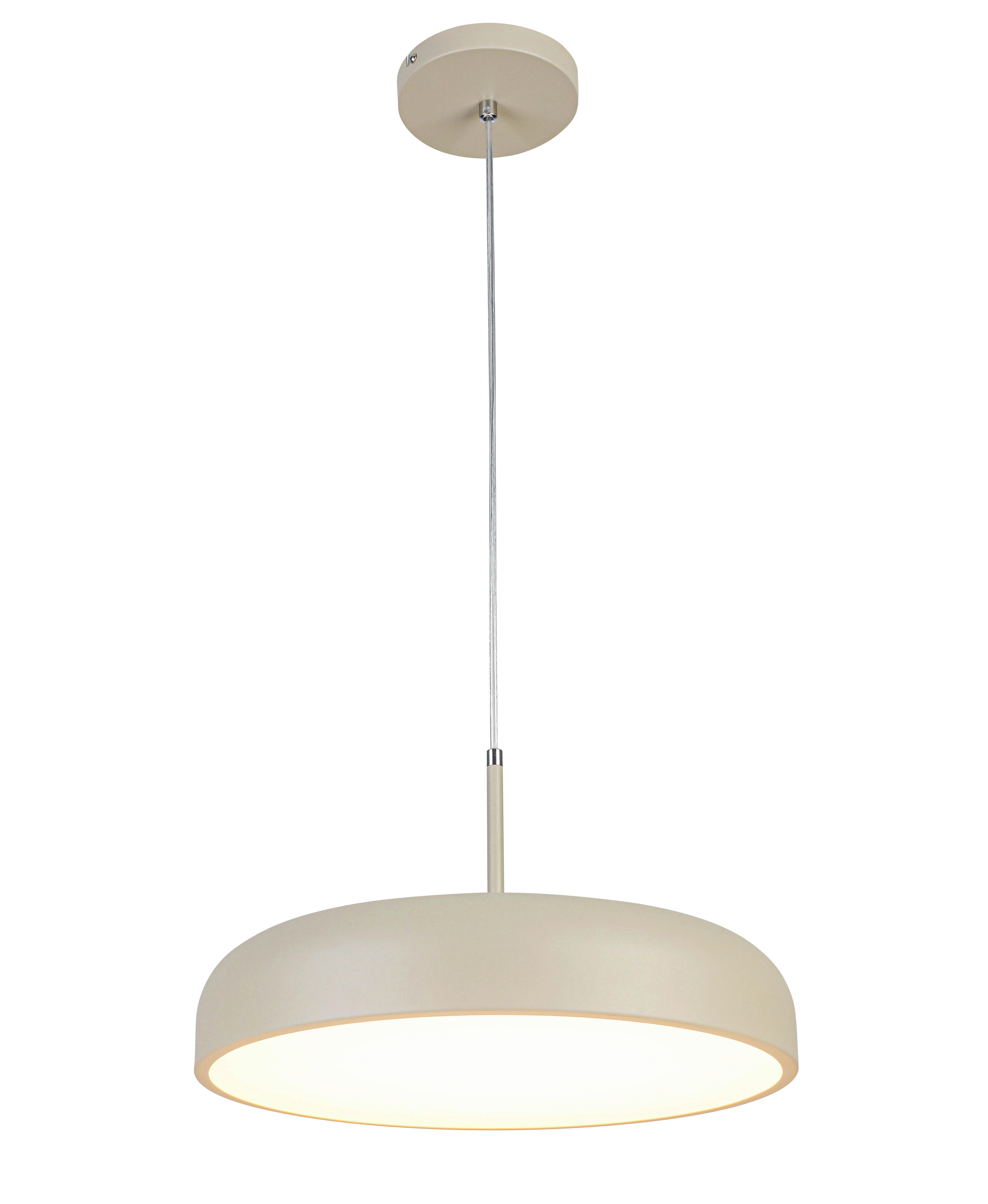 LED-HÄNGLAMPA MIKE - vit/sandfärgad, Modern, metall/plast (40/40/130cm) - Mömax