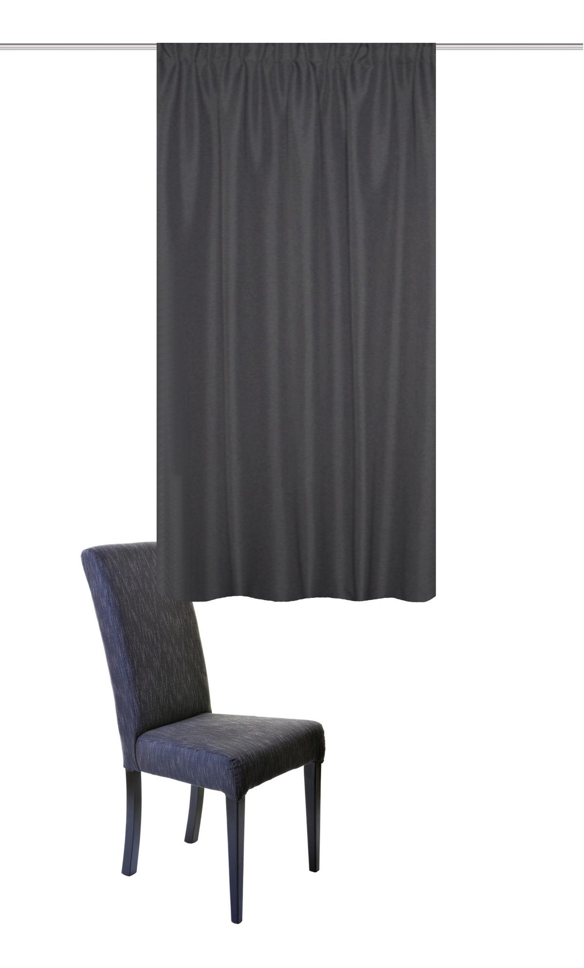 Wärmeschutzvorhang Eskimo Grau ca. 135x145cm - Grau, Basics, Textil (135/145cm)