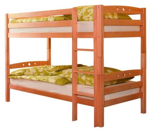 Etagenbett Lupo R aus Buche ca. 208x102 cm - Buchefarben, Basics, Holz (90/200cm) - MID.YOU