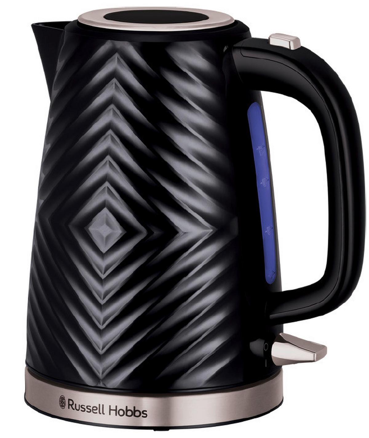CZAJNIK ELEKTRYCZNY GROOVE BLACK 26380-70 - czarny, Basics, tworzywo sztuczne (16,5/24,5/21,5cm) - Russell Hobbs