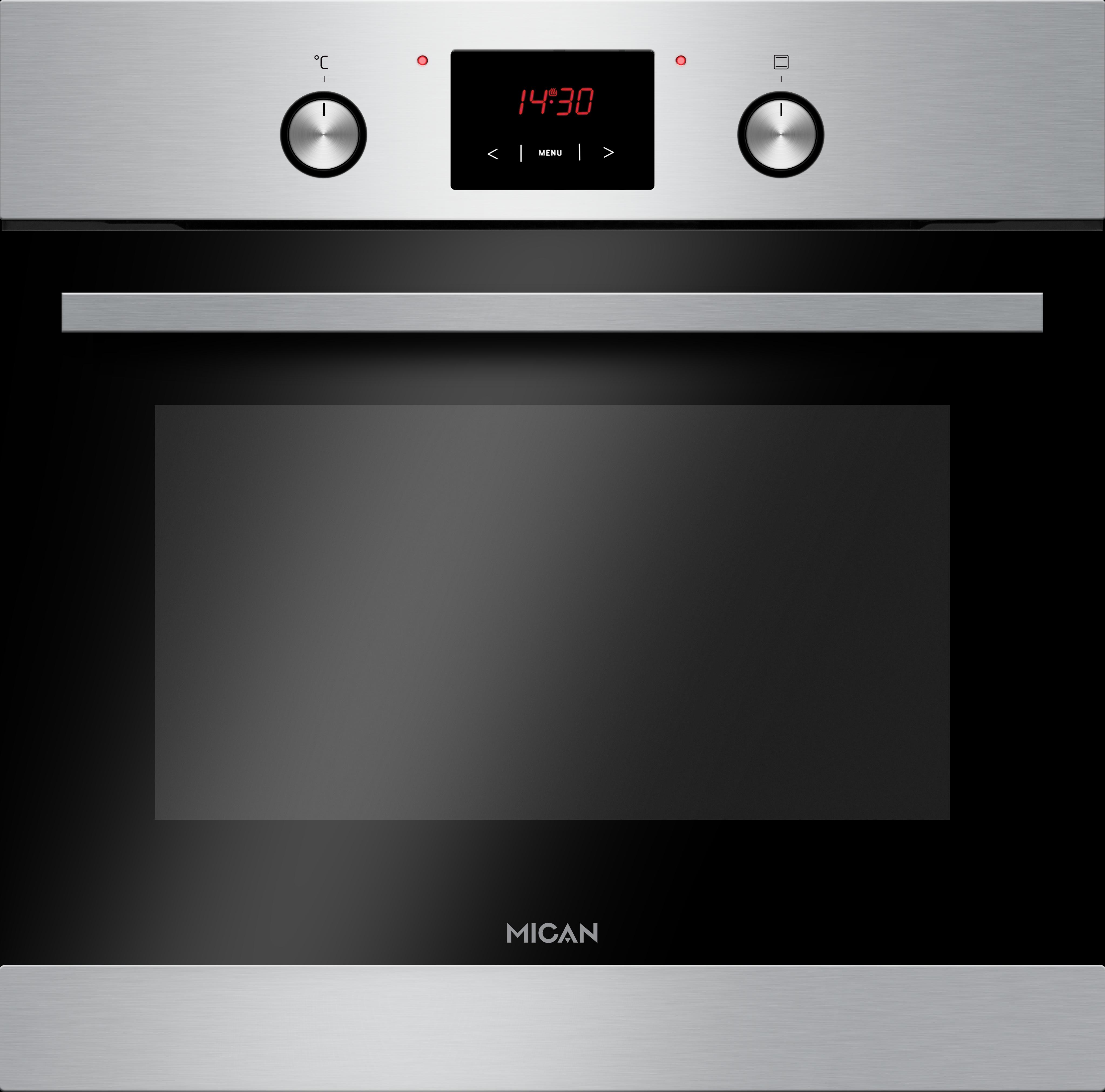 Einbaubackofen 90410 - Edelstahlfarben, Basics, Metall (59,5/59,5/57,5cm) - Mican