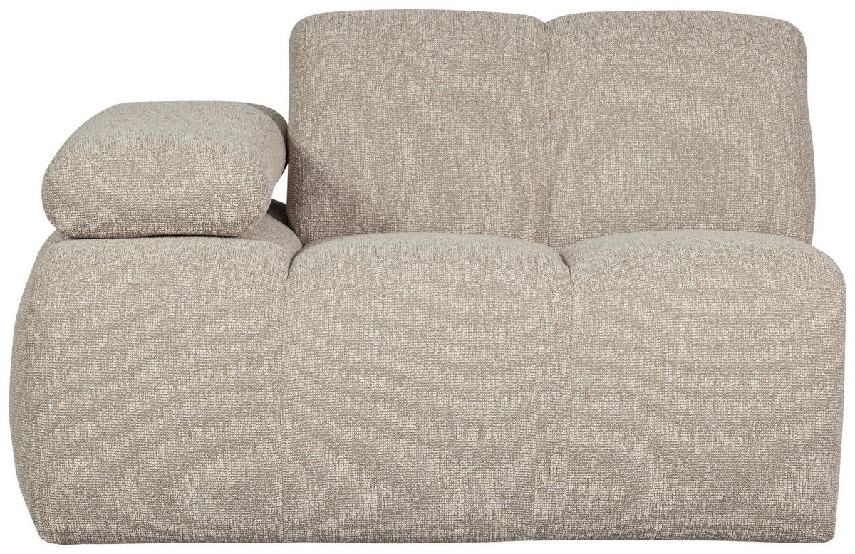 Sofaelement Mojo Beige B: 97cm - Beige/Schwarz, Design, Kunststoff/Textil (97/74/124cm) - Livetastic