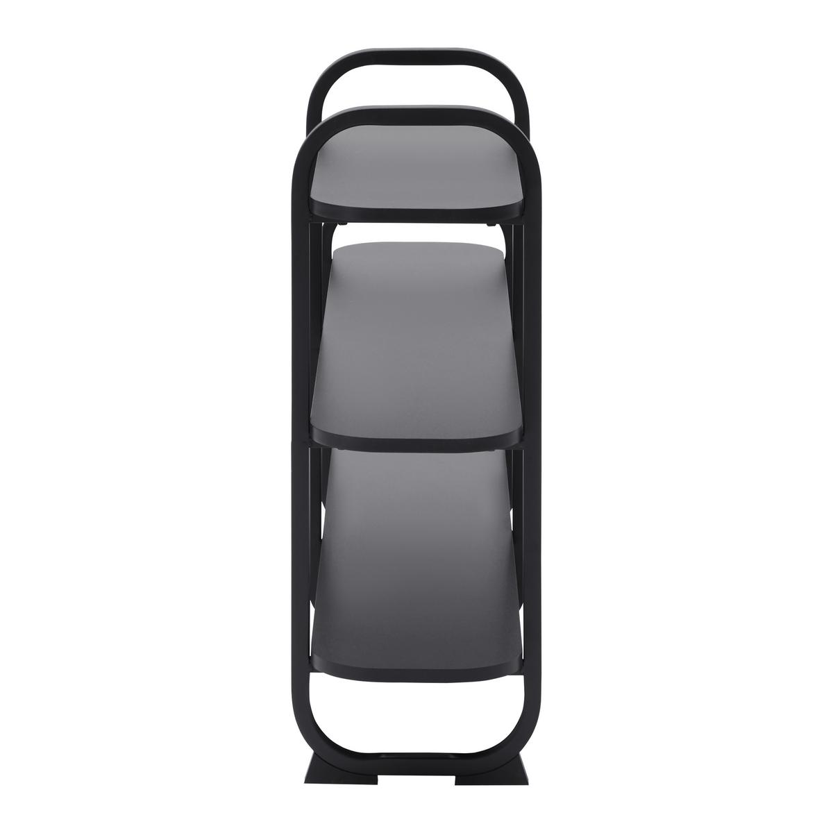 Polc Bend - fekete, Modern, faalapú anyag/fém (115/72/27cm) - Mömax