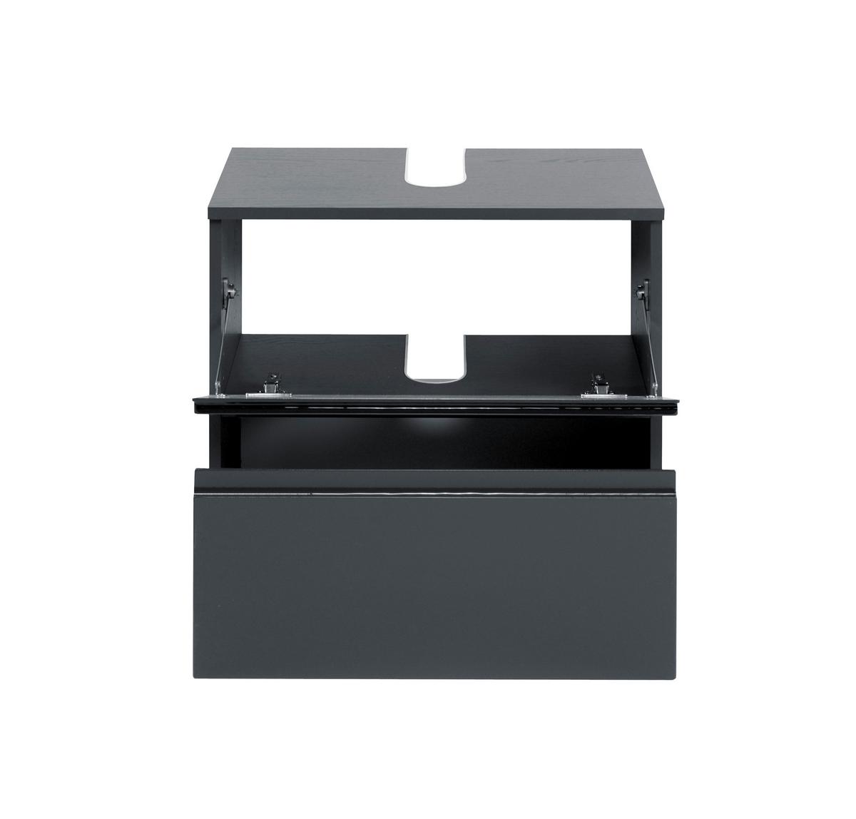 Waschbeckenunterschrank ca. 60x53 cm Cardiff Grau - Graphitfarben, Design, Holzwerkstoff (60/53/35cm) - Held