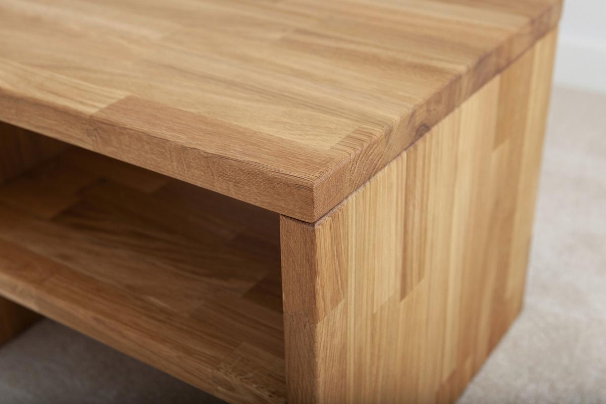 Nočna Omarica Harry, Hrast, Masivna - naravne barve, Moderno, les (42/37/32cm) - MID.YOU