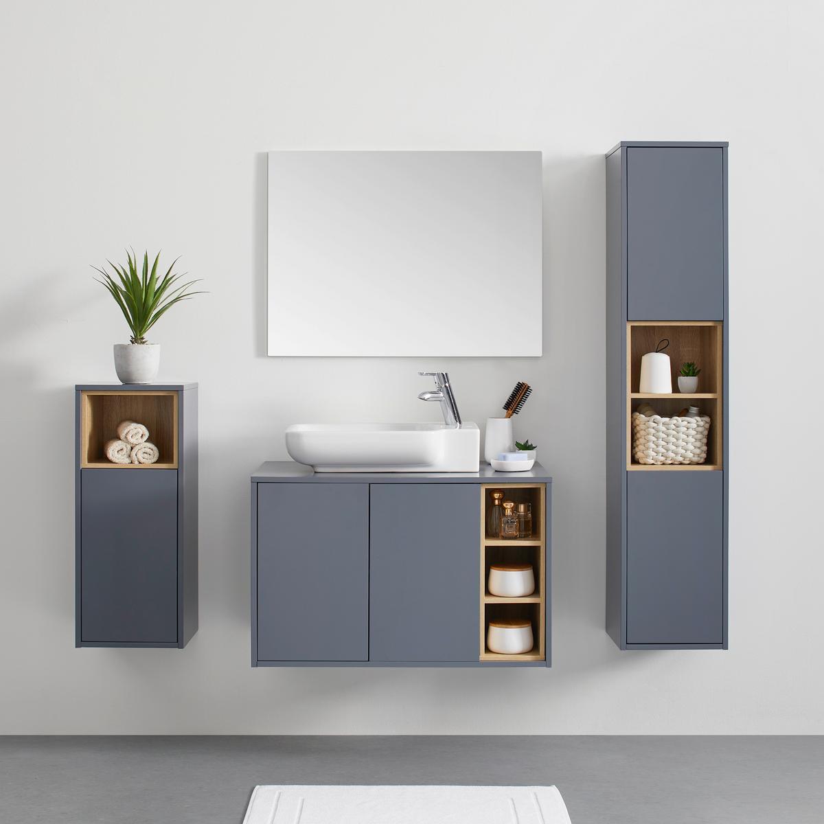 Spiegel Luciano ca. 80x60 cm - Grau, MODERN, Glas (80/60/1,8cm) - Bessagi Home