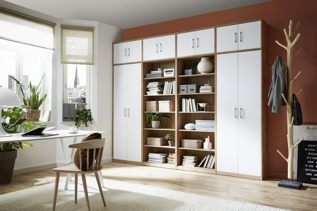 REGAŁ EASY - dąb wotan, Basics, materiał drewnopochodny (55/110/36cm) - Xora