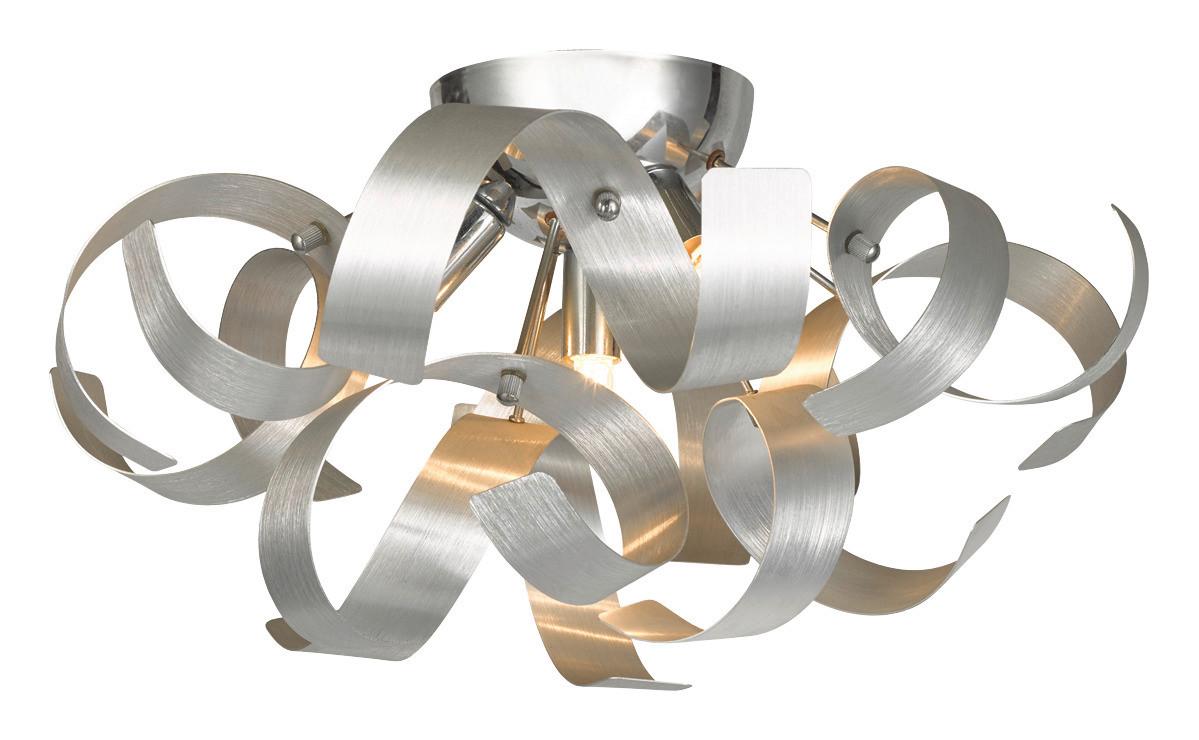 LAMPA SUFITOWA LED CURLY - kolor chromowy, Design, metal (42/24cm) - Ambiente