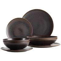 KOMBISERVICE POWERFUL - Schwarz/Braun, Trend, Keramik - Mäser