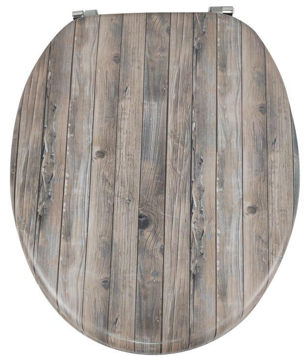 Wc Ülőke Plaza - barna, Modern, faalapú anyag/fém (38/5,5/45cm)
