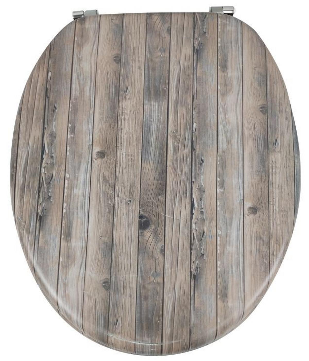 Wc Ülőke Plaza - barna, Modern, faalapú anyag/fém (38/5,5/45cm)