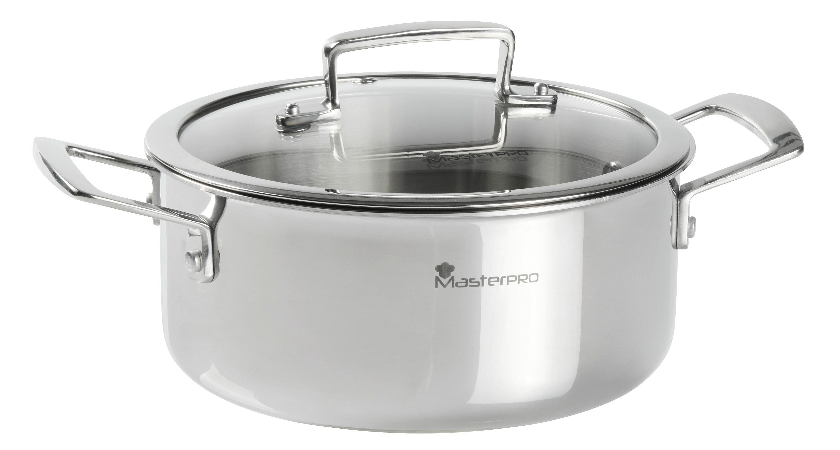 Oală Sascha Cca. 2,7 L - argintiu/transparent, Konventionell, sticlă/metal (20/9cm) - Mömax