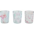 Kerzenhalter Windlicht aus Glas, 3er Set - (5,7/6,7cm)