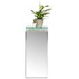 Blumensäule Klar/silberfarben - Klar/Silberfarben, MODERN, Glas/Holzwerkstoff (30/71/30cm) - Modern Living