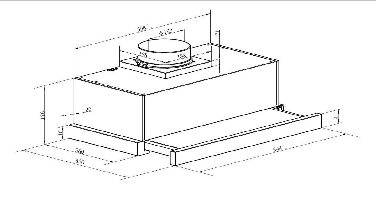 Dunstabzugshaube UBH6002-2H Silberfarben - Silberfarben, Basics, Metall (60/18/43cm) - PKM